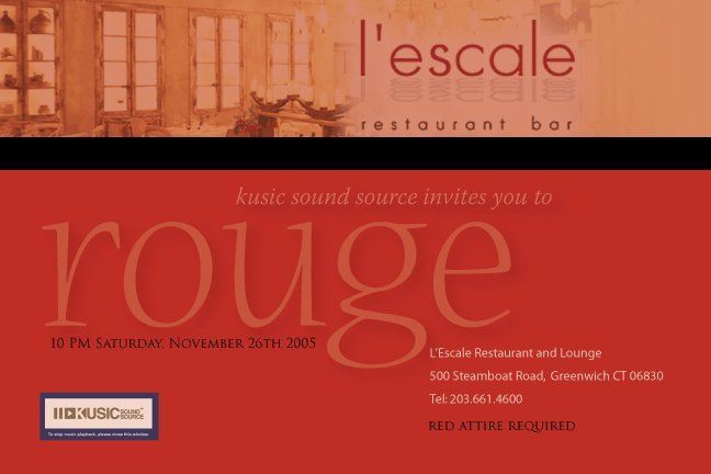 Rouge — flyer, November 26, 2005, Greenwich, CT